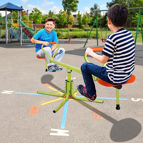 image for JupiterForce Seesaw for Kids, Teeter Totter with 360 Degree Rotating, 