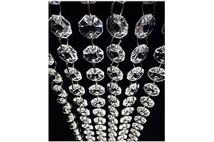 33FT Clear Acrylic Crystal Garland for Christmas Tree Decoration
