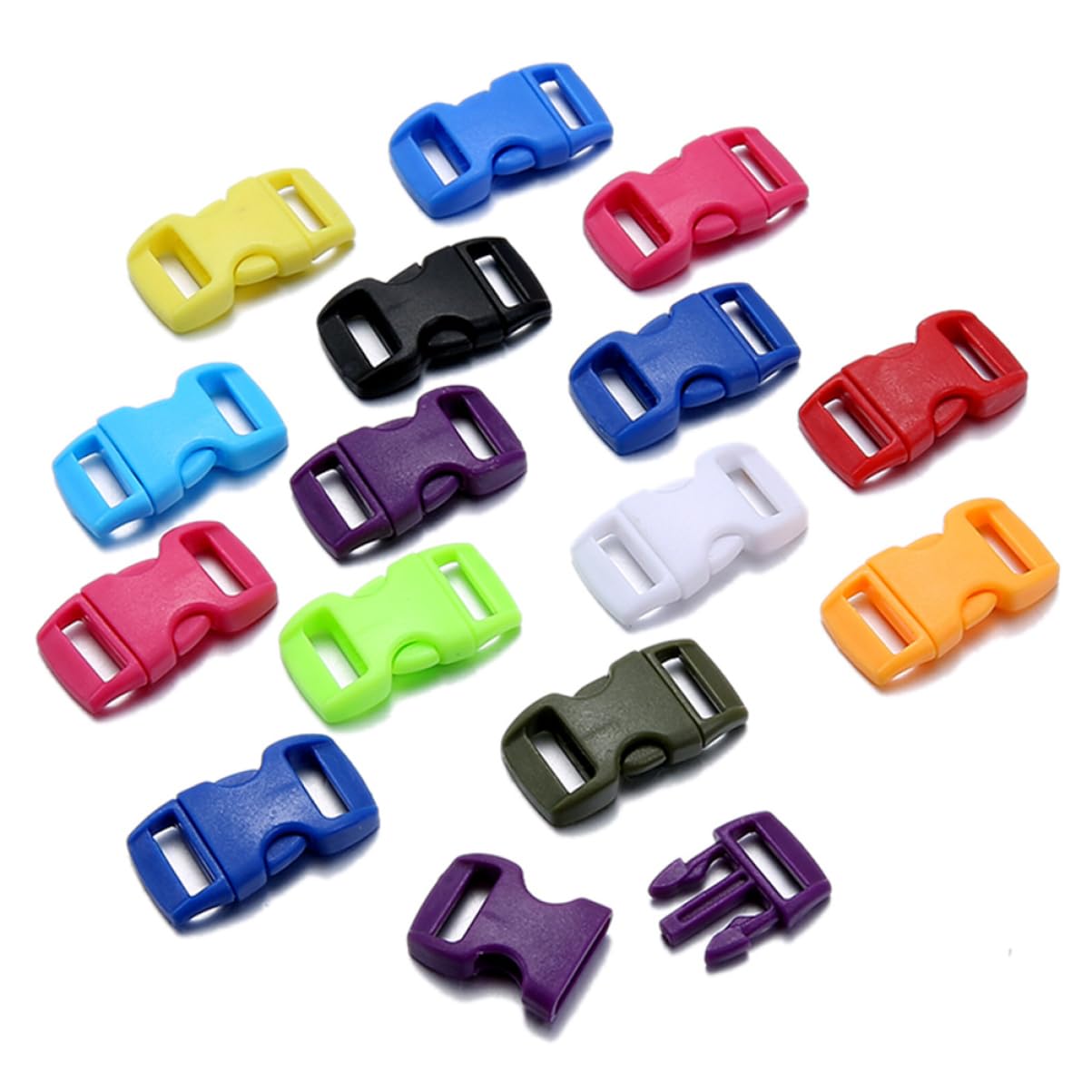 Uonlytech Fibbie Colorate Da Accessori Per Braccialetti E Cinghie Facile Utilizzo Per Hobby Creativi E Riparazioni Sgancio Laterale Pratico E Resistente Per