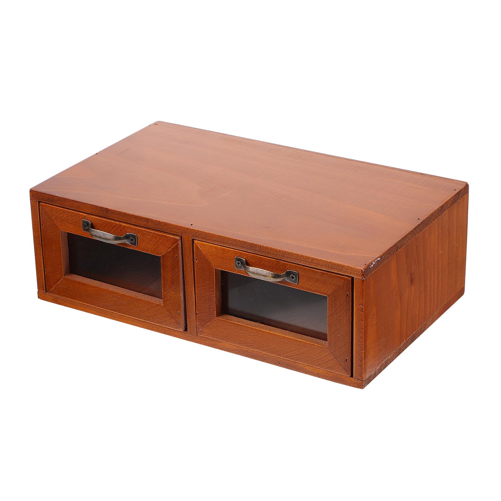 Soporte para monitor de madera marrón elevador de pantalla con estante organizador