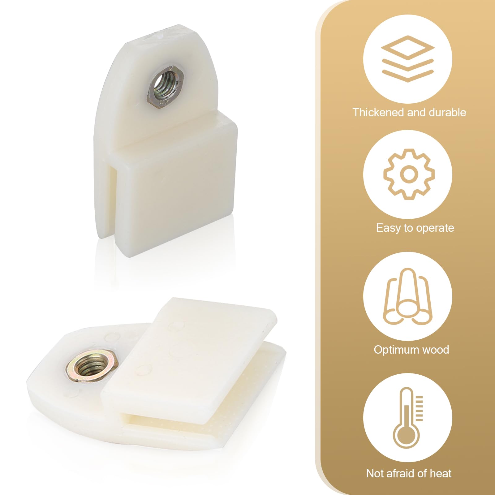 2 Staffe Di Fissaggio In Vetro Per Alzacristalli Auto Con Viti M6 - Clip Per Telaio Compatibili Con Honda Civic, Fit, CR-V, Accord (Bianco)