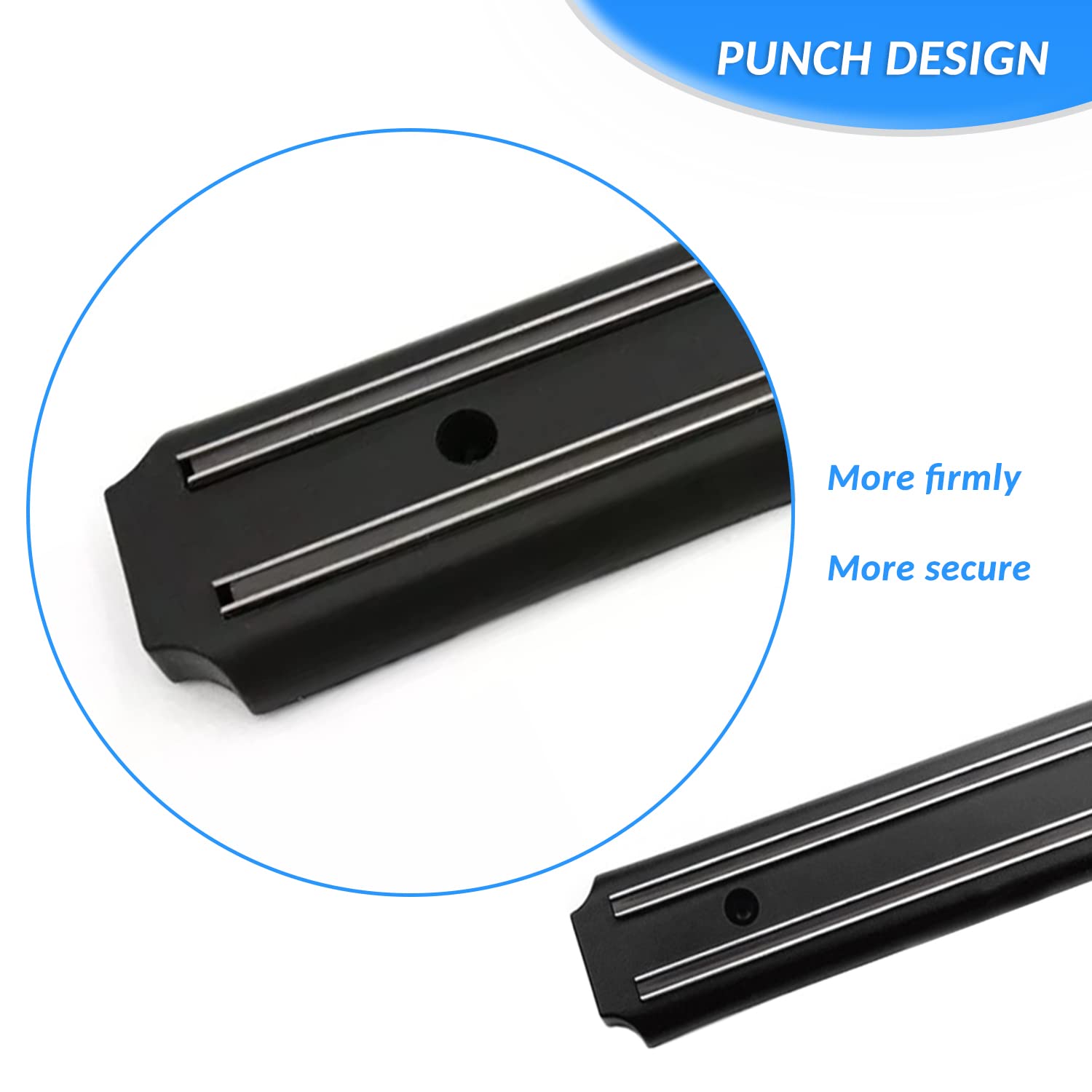 Barra Magnetica Per Coltelli 2 Pezzi Da 33 Cm - Magneti Al Neodimio, Design Elegante Per Cucina