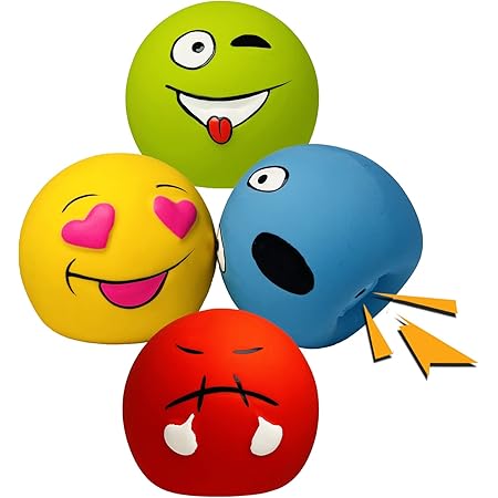 smiley face squeaky toy