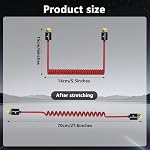 Alvin's Cables 8K 2.1 Full HDMI Cable, Z-CAM HDMI Type A Coiled Cable for ATOMOS Ninja V, Flexible Durable Camera Cable for BMPCC, for Panasonic S1H GH5, for Sony A7S3 A9 A74 A7siii, for Canon C70