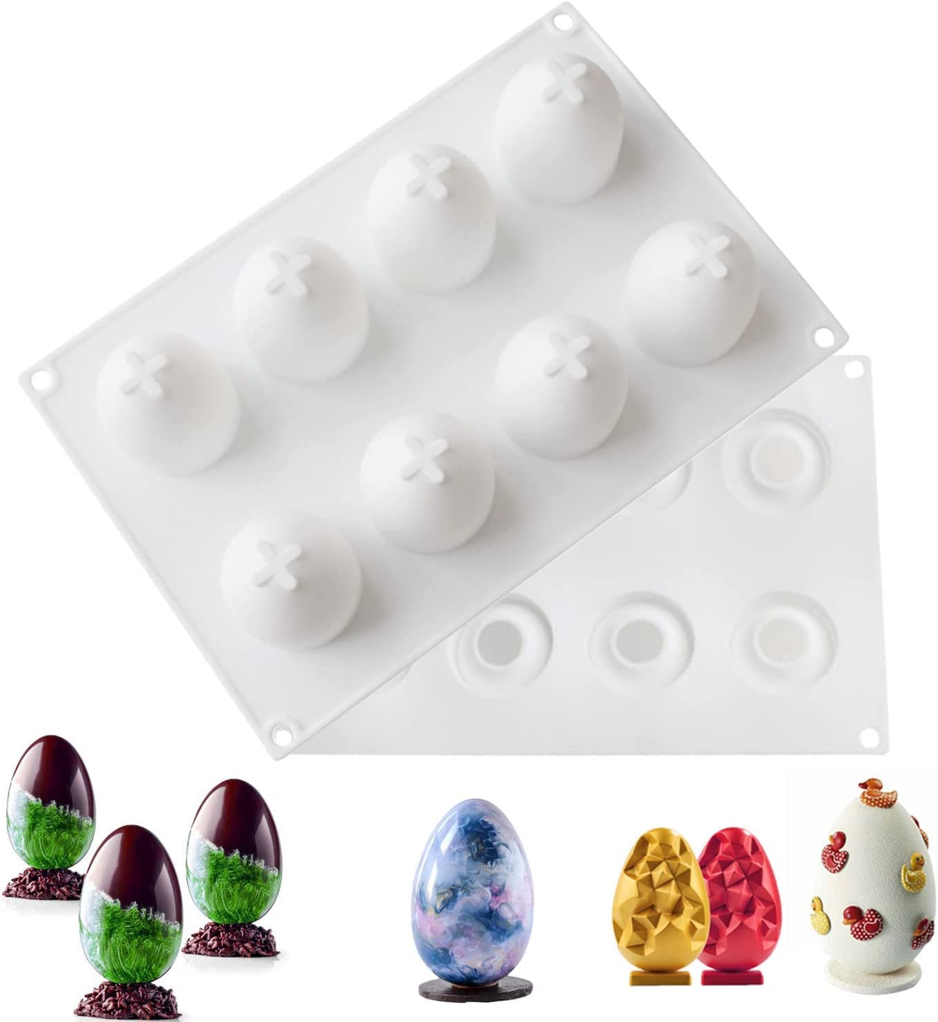 Stampo In Silicio 3D A Uovo Di Pasqua – Per Cioccolato, Candele, Saponi, Mousse E Torte – Stampo Da Forno Antiaderente