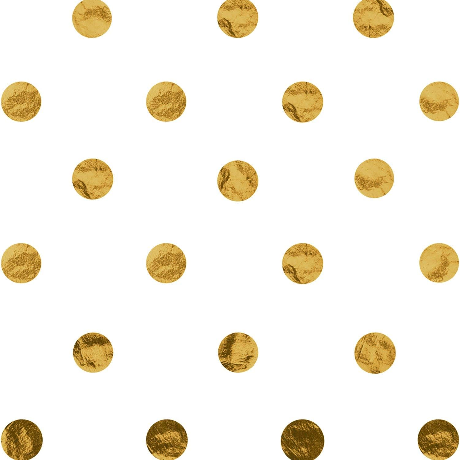 JILLSON & ROBERTS 20" x 26" Hot Dots Gift Tissue, Gold (48 Folded Sheets)