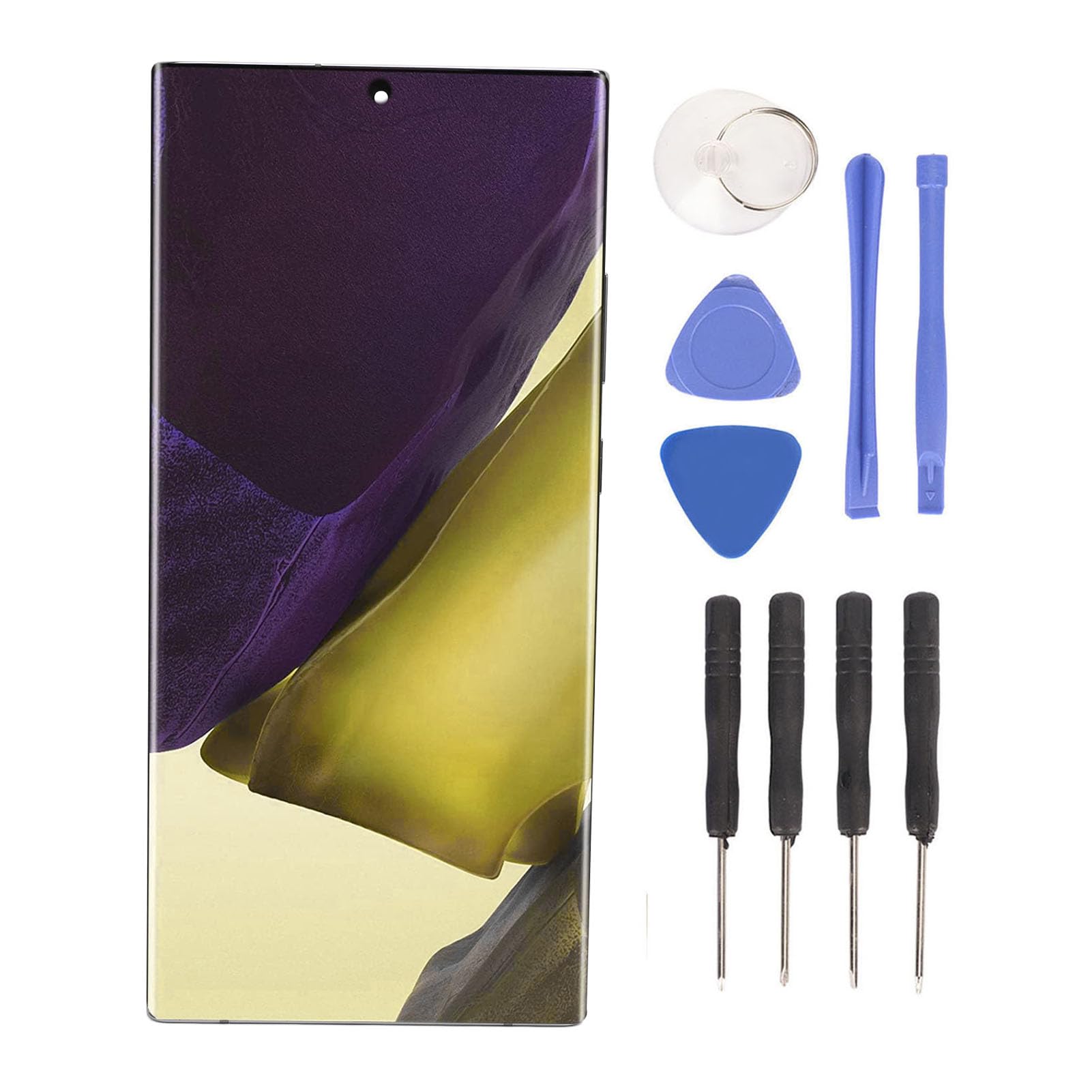 ERYUE Dynamiczny AMOLED 2X Note 20 Ultra Touch Digitizer Screen Assembly z ramką - Stabilna i Niezawodna Wymiana Wyświetlacza LCD - Idealny do Samodzielnych Napraw Telefonów (Srebrny)