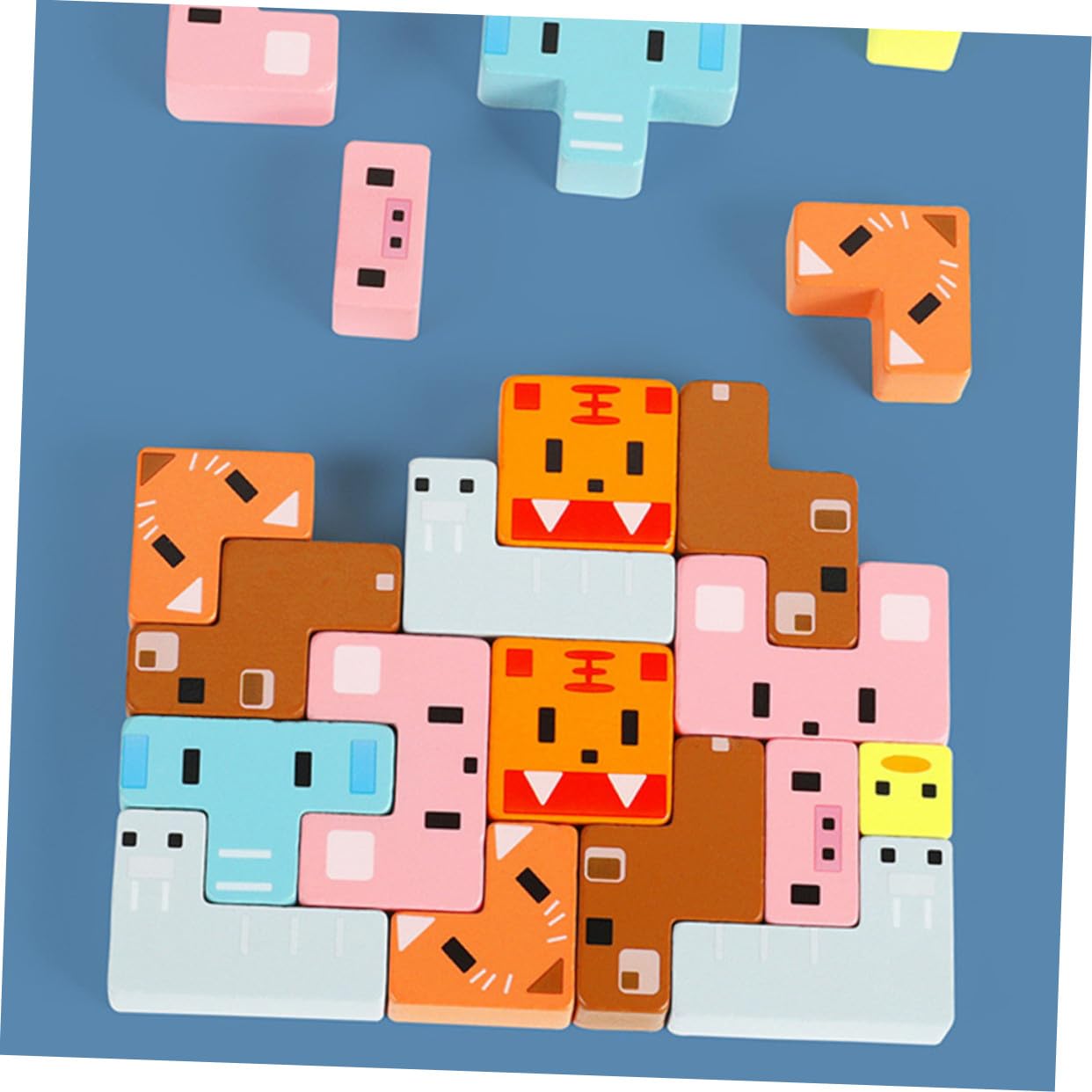 Gioco Equilibrio in Legno per Bambini Set di 1 Blocchi Colorati Educativi per Sviluppo Intellettuale e capacità Sociali Gioco Creativo di Equilibrio e Apprendimento