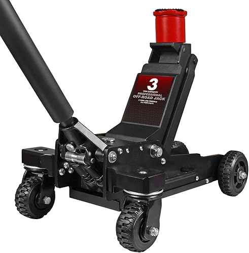 Miniatura 13 de Gato de Piso 1.5 Toneladas (3,000 Libras) Gato Hidráulico para Automóvil, Rango de Elevación desde 5.1 Pulgadas hasta 12.6 Pulgadas, Se Adapta a