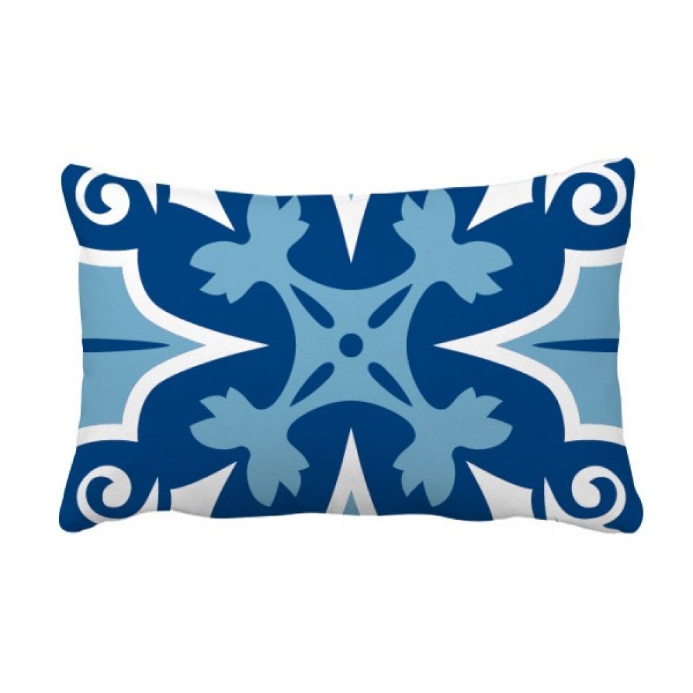 Coussin fleur decorative maroc bleu 16x24 throw pillow insert cover lumbar decoration
