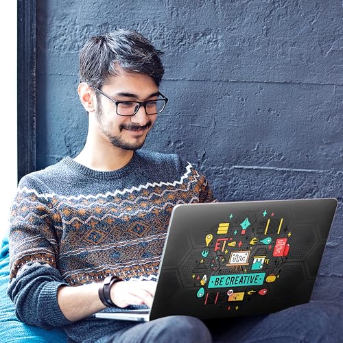 Image of Full Body Laptop Skin Bubble-Free| Laminated| Removable| HD Quality Sticker for Laptops Upto 15.6 Inches Compatible with Hp /Dell /Acer /Lenovo /Asus etc.(Be Creative-219)