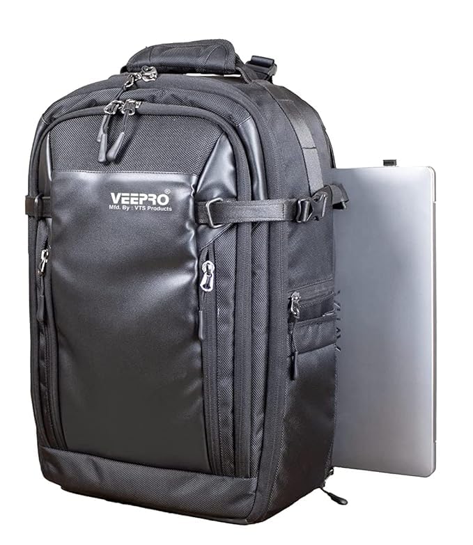 Image of VTS DSLR Camera Backpack Bag Waterproof Shock Proof for Lens Accessories Bag for Camera (Veo Select 47 BF Black)