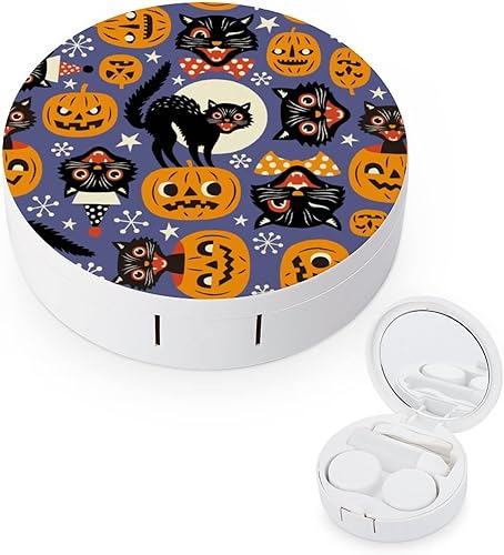 Miniatura 25 de Estuche para lentes de contacto de mármol rosa dorado y rosa, contenedor de color para lentes de contacto con espejo, kit de viaje portátil con