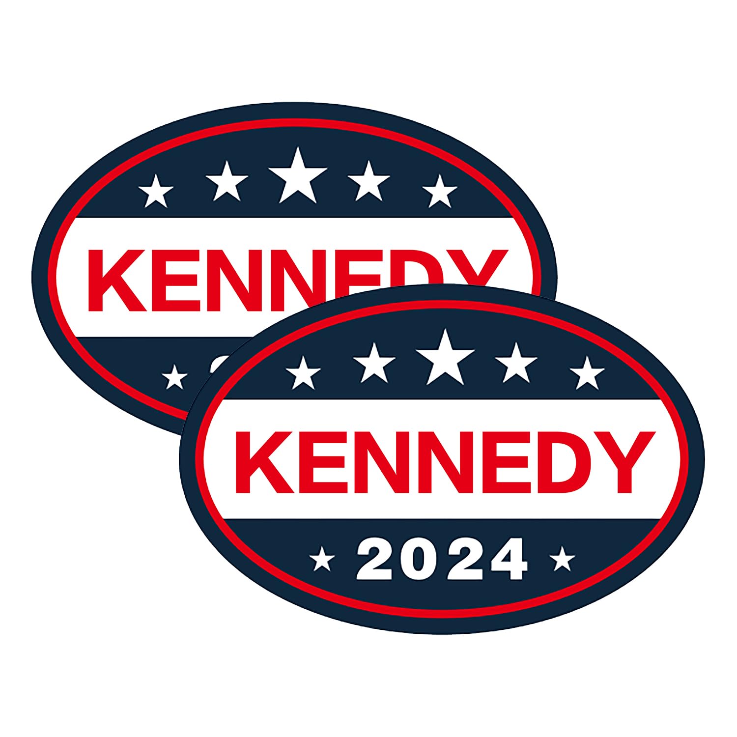 2 Pack Kennedy 2024 Bumper Sticker for Car,Robert F. Kennedy Jr 2024 President Decal Bumper Suitcase Trucks Window Laptop Waterproof Decal Sticker 6x4 Inch