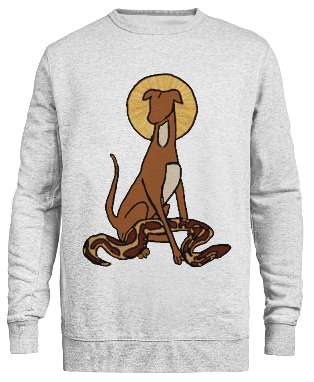 San Guinefort Sweatshirt Grigia Unisex Eco-Friendly Unisex Grey Sweatshirt Eco-Friendly Crewneck