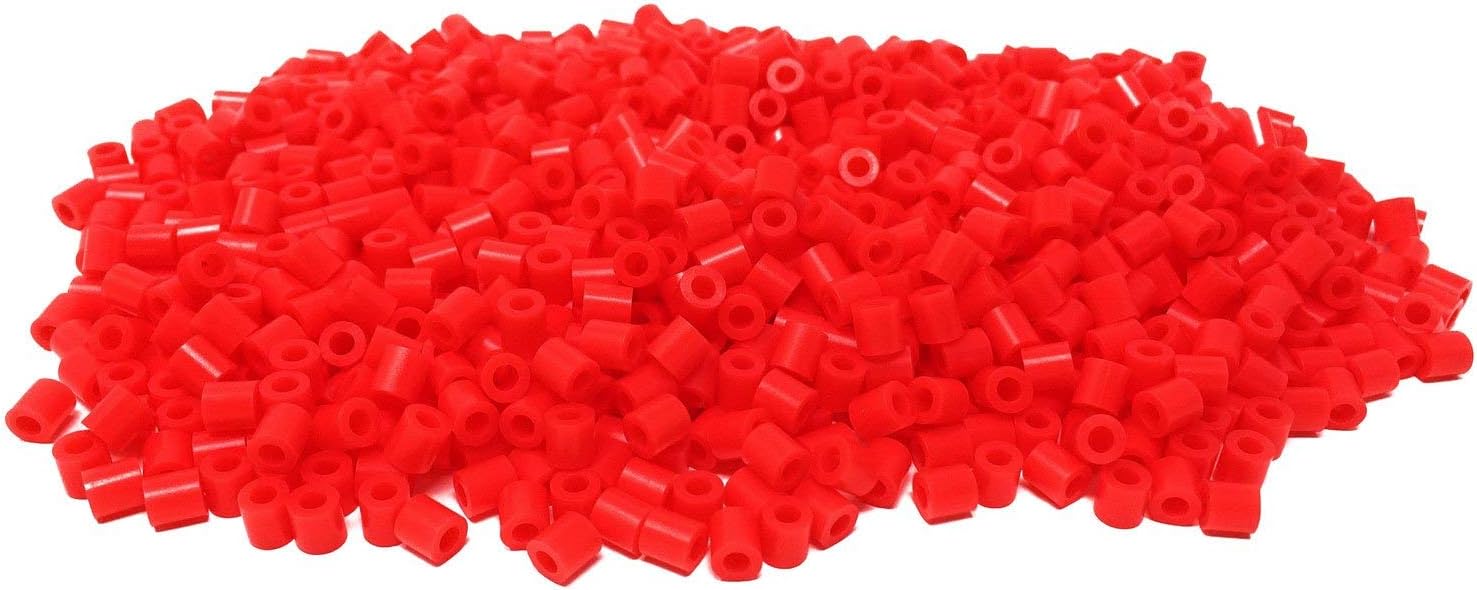 WS UK 1000 Pack Fuse Beads 5mm Midi - works like Hama Beads [Red]
