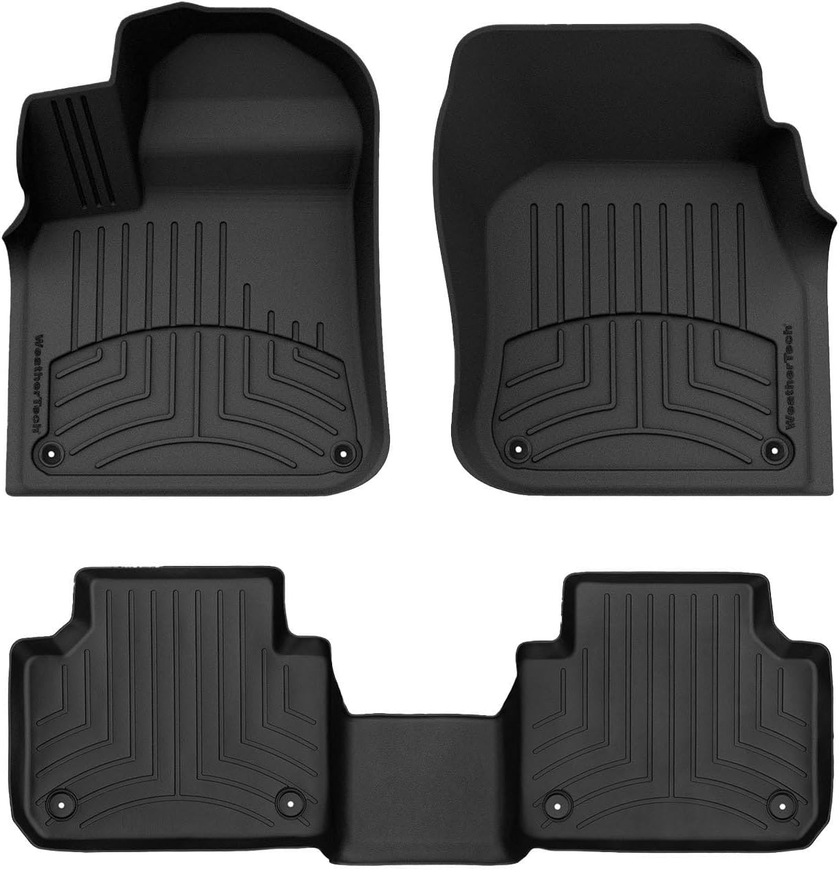 WeatherTech FloorLiner HP Custom Fit Floor Mats for Porsche® Cayenne Coupe, Cayenne E-Hybrid, Cayenne® - 1st & 2nd Row (441488-1-2IM), Black