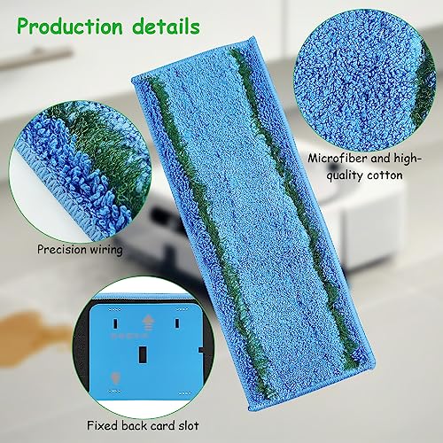 Miniatura 4 de Jeejinyan 10 Limpieza Paño De Microfibra Reutilizables Lavables Para Irobot Braava Jet M6 M6134 , Almohadillas De Repuesto Para Trapeador, Toallitas Limpiadoras Lavables