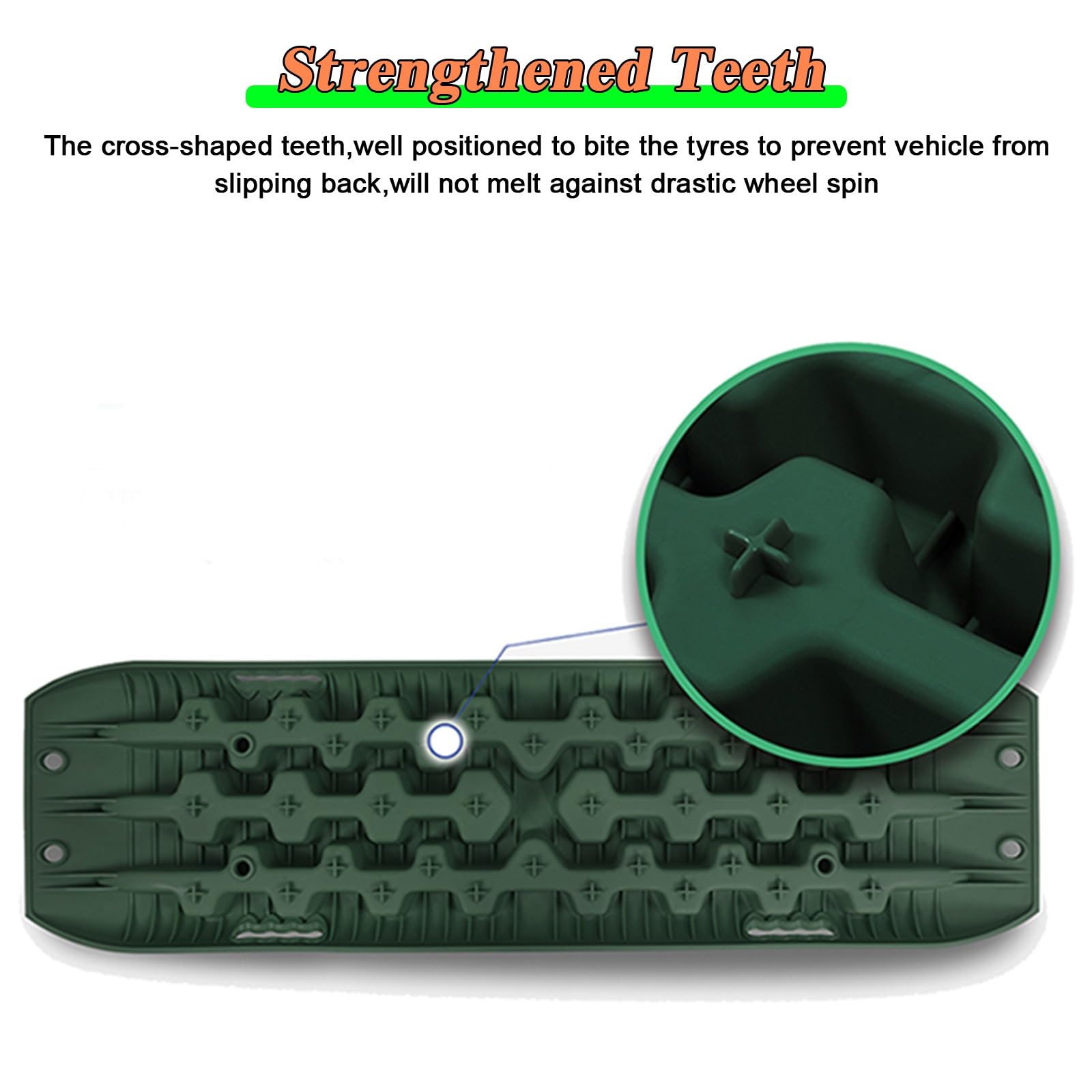 Pedane di trazione per pneumatici fuoristrada, 2 pezzi, rampe per fango/sabbia/neve, infrangibili e antiscivolo, per camion, furgoni, rimorchi, camper
