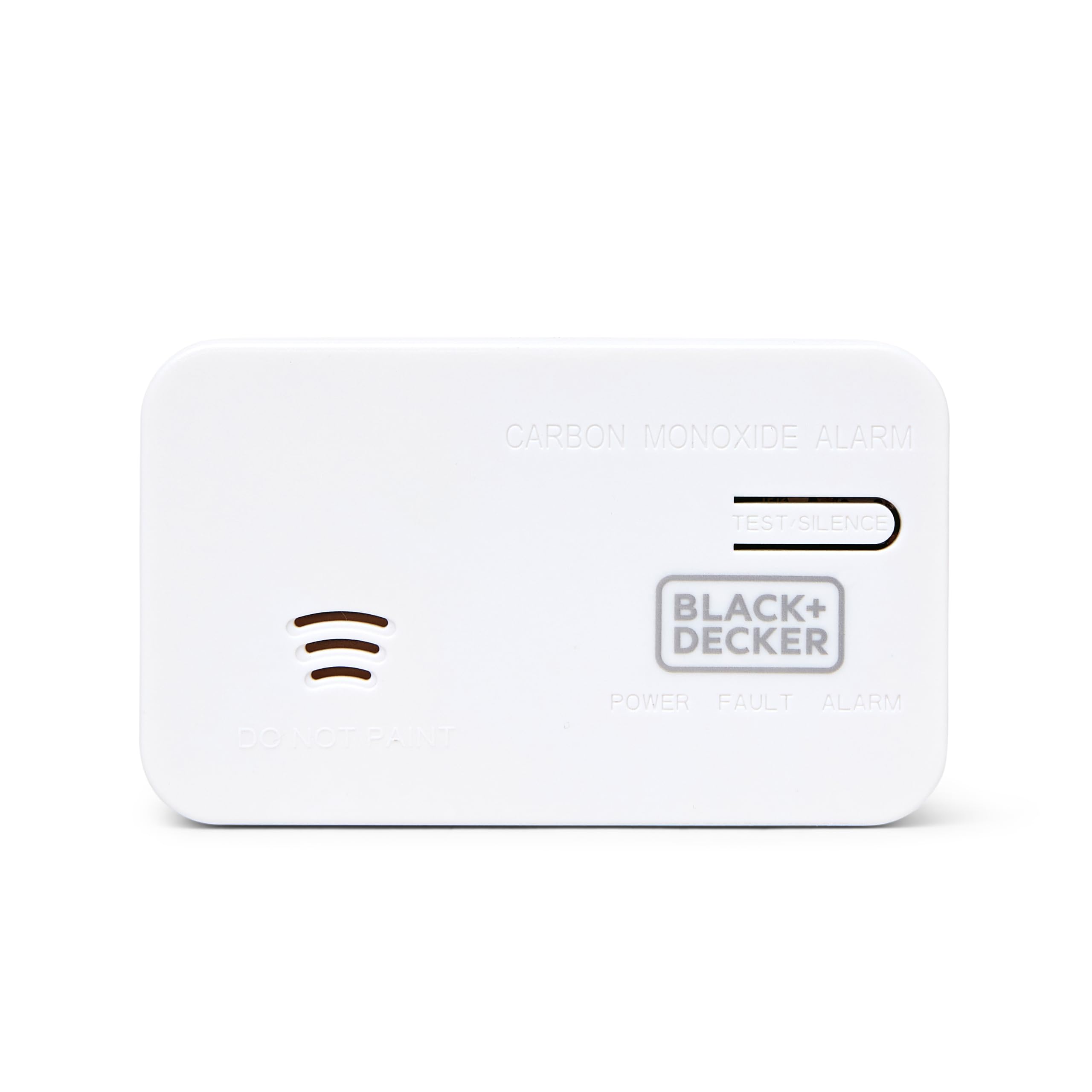 BLACK+DECKER Carbon Monoxide Alarm and Detector. 10 Year Battery Life With Built In Lithium Battery. Easy To Install CO Alarm For Home. Travel Friendly, Portable. White with Test Button.