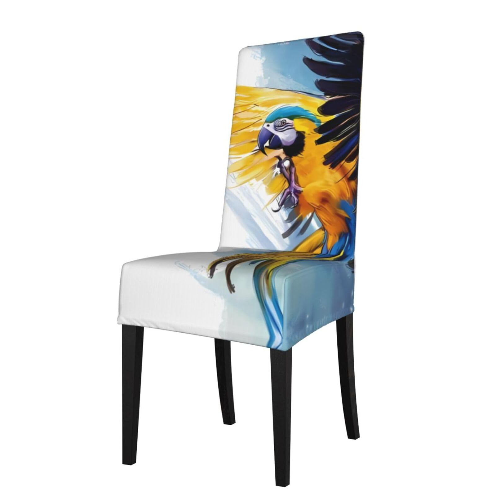 YYHWHJDE flying parrot Prints Protection Cover for Dining Chair – Stretch Slipcovers for a Fresh, Refreshed Dining Room Look!