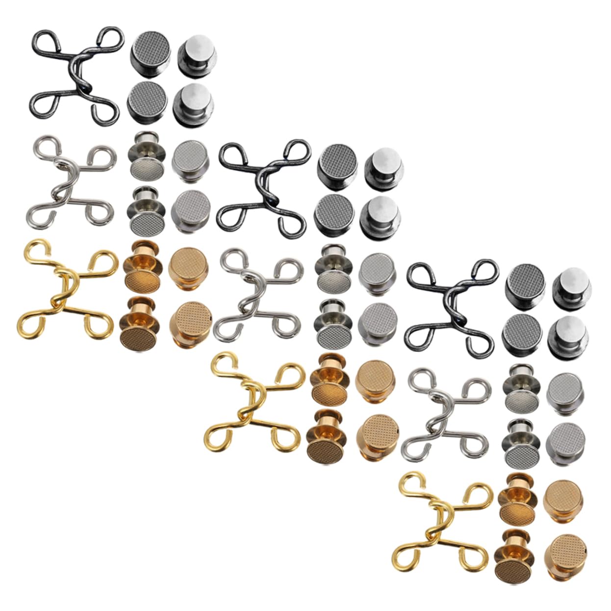 Tofficu 36 Juegos Hebilla De Disciplina De Cintura. Correas De Cincha Botón Ajustable Para Jeans Hebilla De Cintura Sin Coser Liberar Pernos De Palanca Pantalón Tensor De Cintura Metal