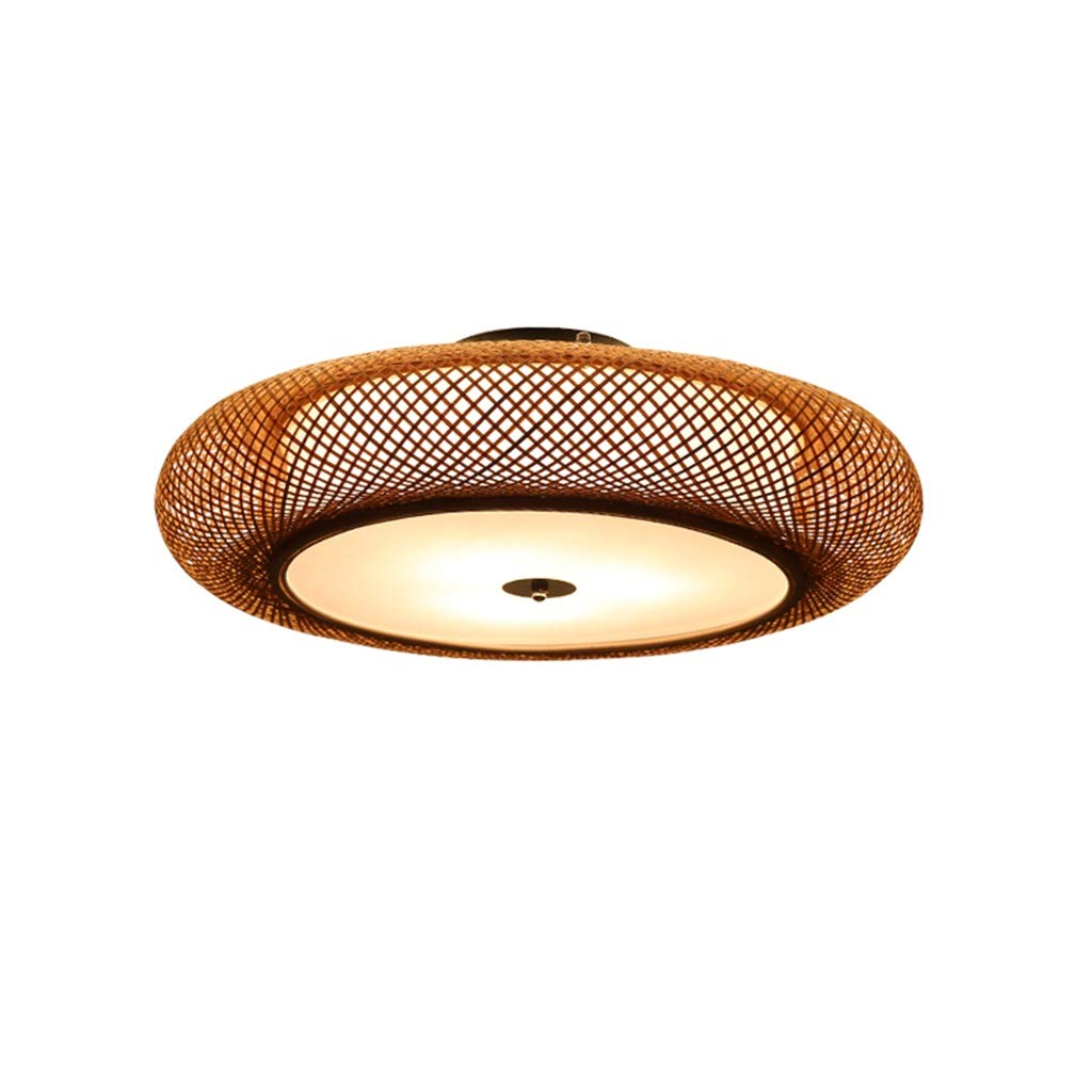 HynJGih Tea Room Ceiling lamp Tatami Restaurant Simple Modern Chinese Living Room Study Room lamp Creative Bamboo lamp Bamboo lamp(A (Natural),40 * 16cm)