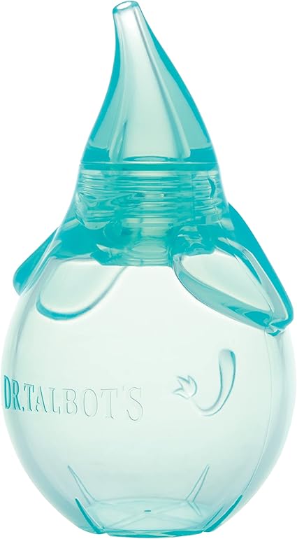 Dr. Talbot's Nasal Aspirator for Babies - Silicone - with Storage Case - Blue Elephant