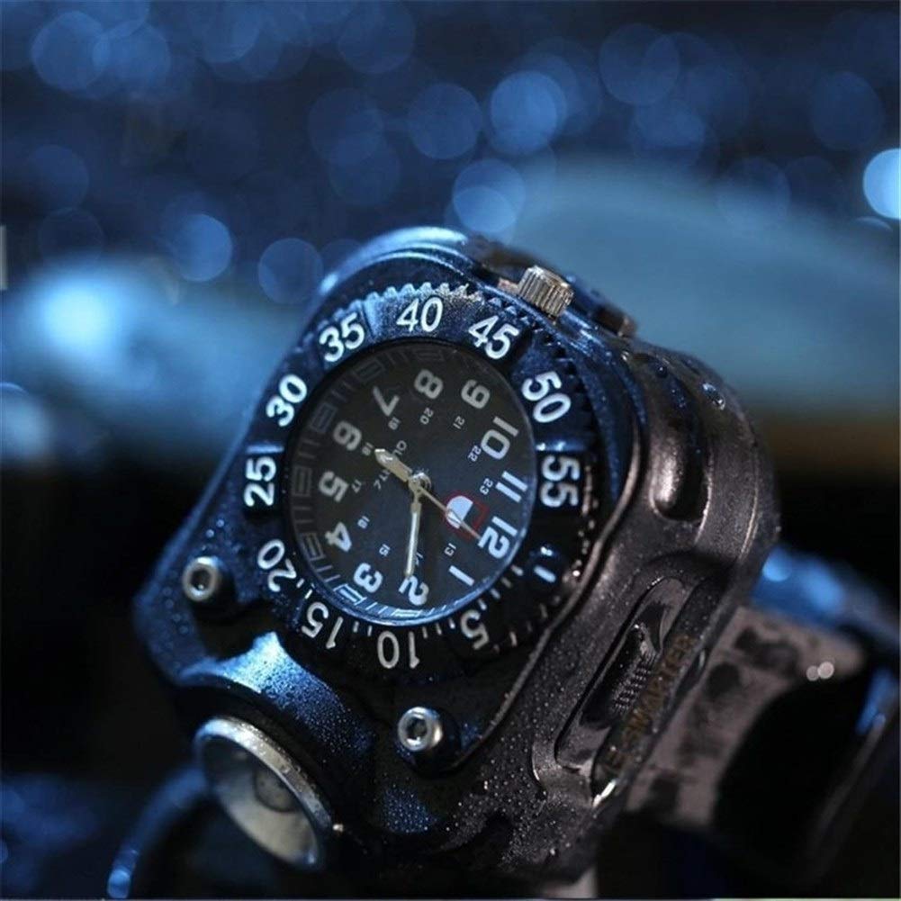 Kompas Nadgarstek Light Compass Camping Watch Rechargable Zmienne wyjście LED Wysokiej wytrzymałości