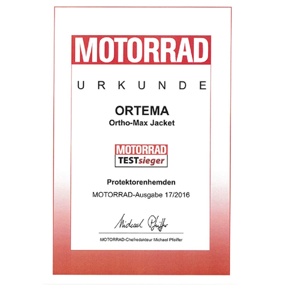 Chaqueta protectora Ortho-Max para una protección óptima.