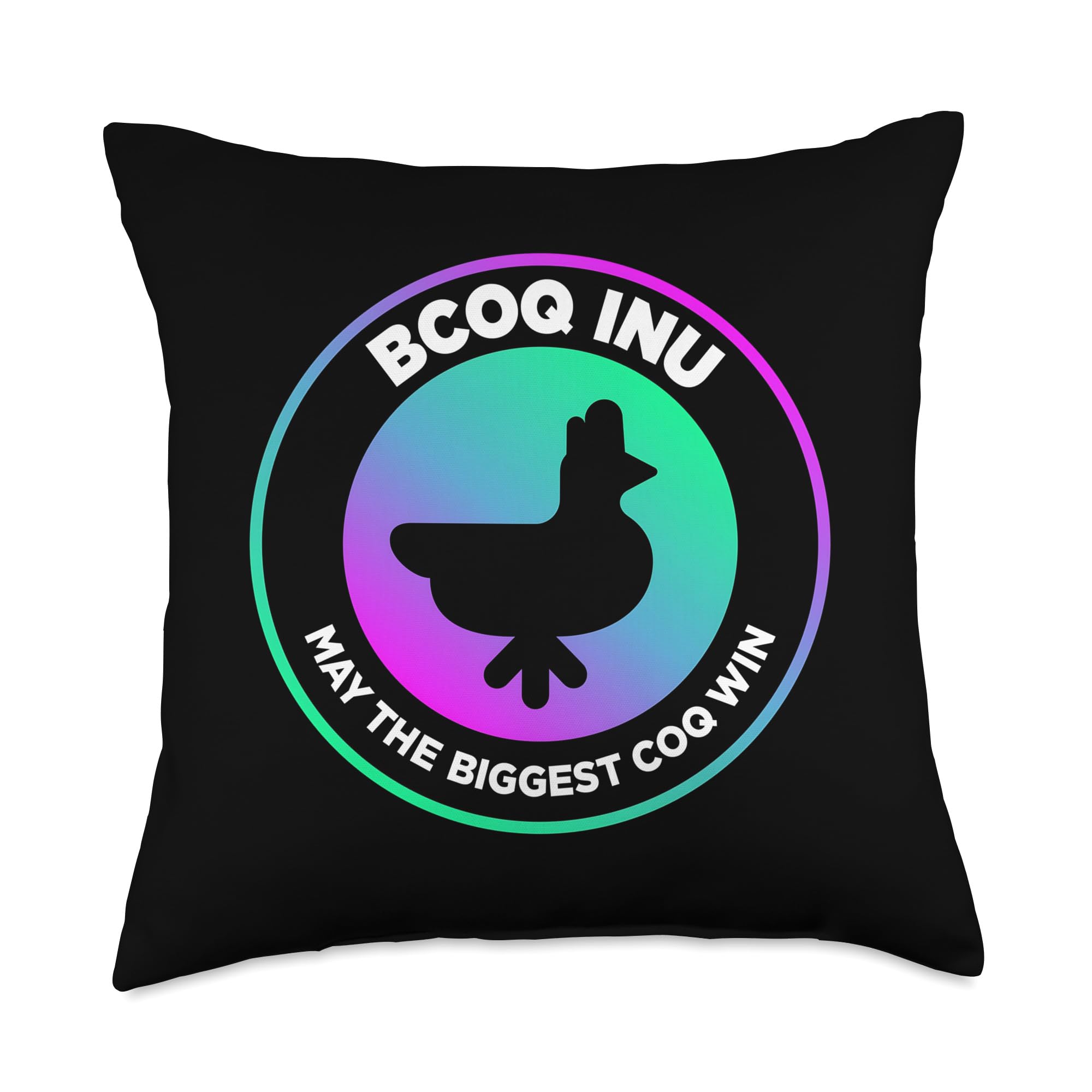 Amazon.com: Beautiful Black Coq Inu Silhouette BCOQ Cryptocurrency Throw  Pillow : Home & Kitchen