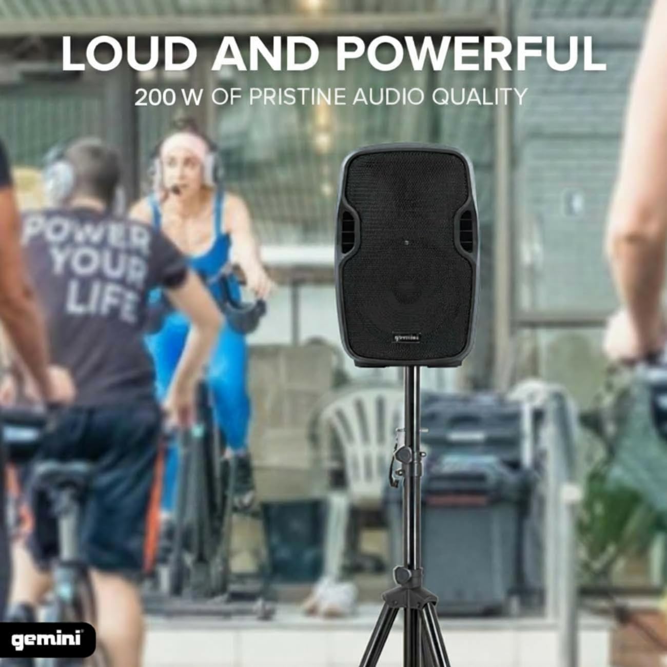 Gemini AS-08TOGO - Altoparlante Bluetooth portatile, 500W, Nero