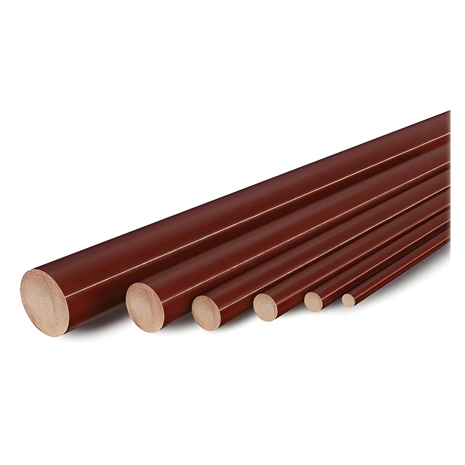 Varilla de Resina fenólica 1 Barra Redonda De Baquelita De 1m, Barra Aislante De Tejido De Algodón Y Resina Fenólica Laminada, Varilla Ligera De Aislamiento Eléctrico(Dia 4.3"/11cm)