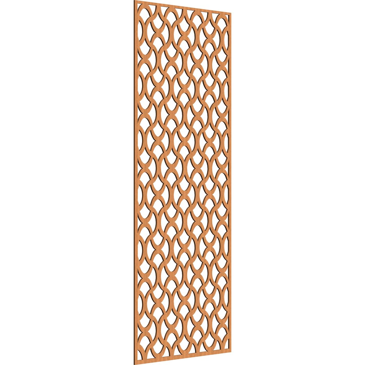 Resort Decorative Pierced Fretwork Wood Wall Panels, 31 3/8"W x 79 3/8"H x 1/4"T, Cherry