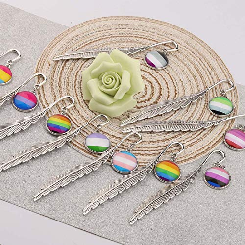 Image of CHOORO Gay Pride Gift LGBT Bookmark Rainbow Pride Bookmark LGBT Jewelry Bisexual Pride Gift Transgender Pride Gift LGBT Book Lovers Gift (Asexual bookmark)