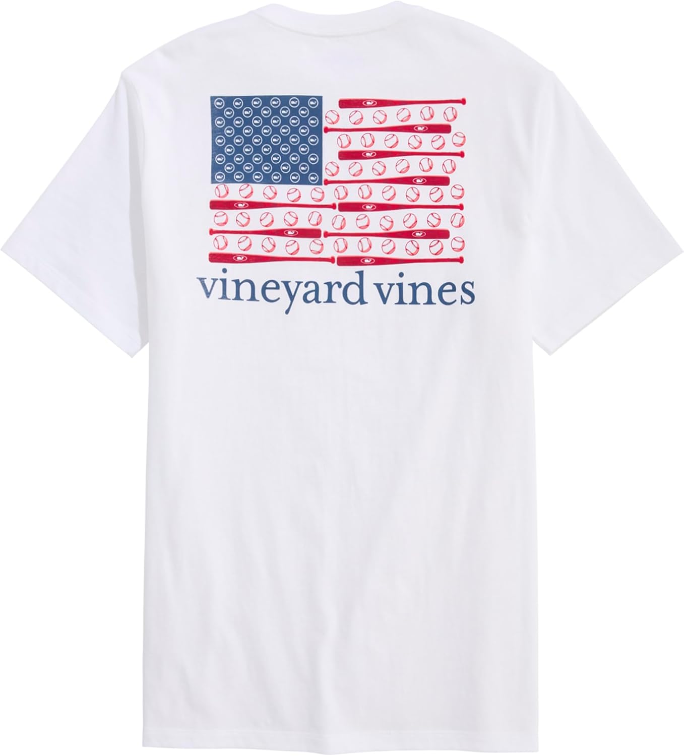 Vineyard Vines Men's Baseball Flag Short-Sleeve Pocket Tee