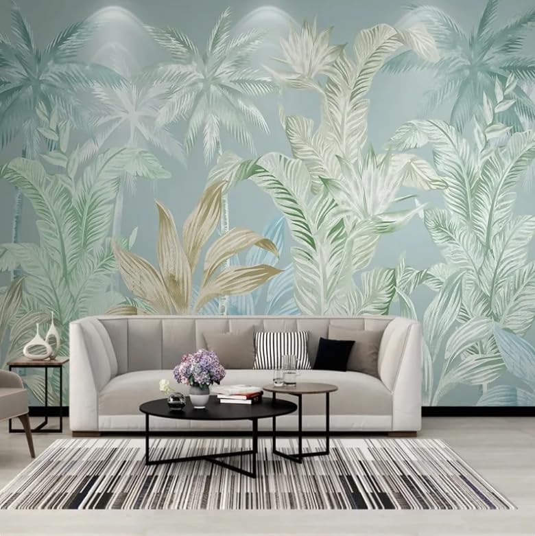 Papier peint photo plantes tropicales premium fresque murale de salon 300x210cm