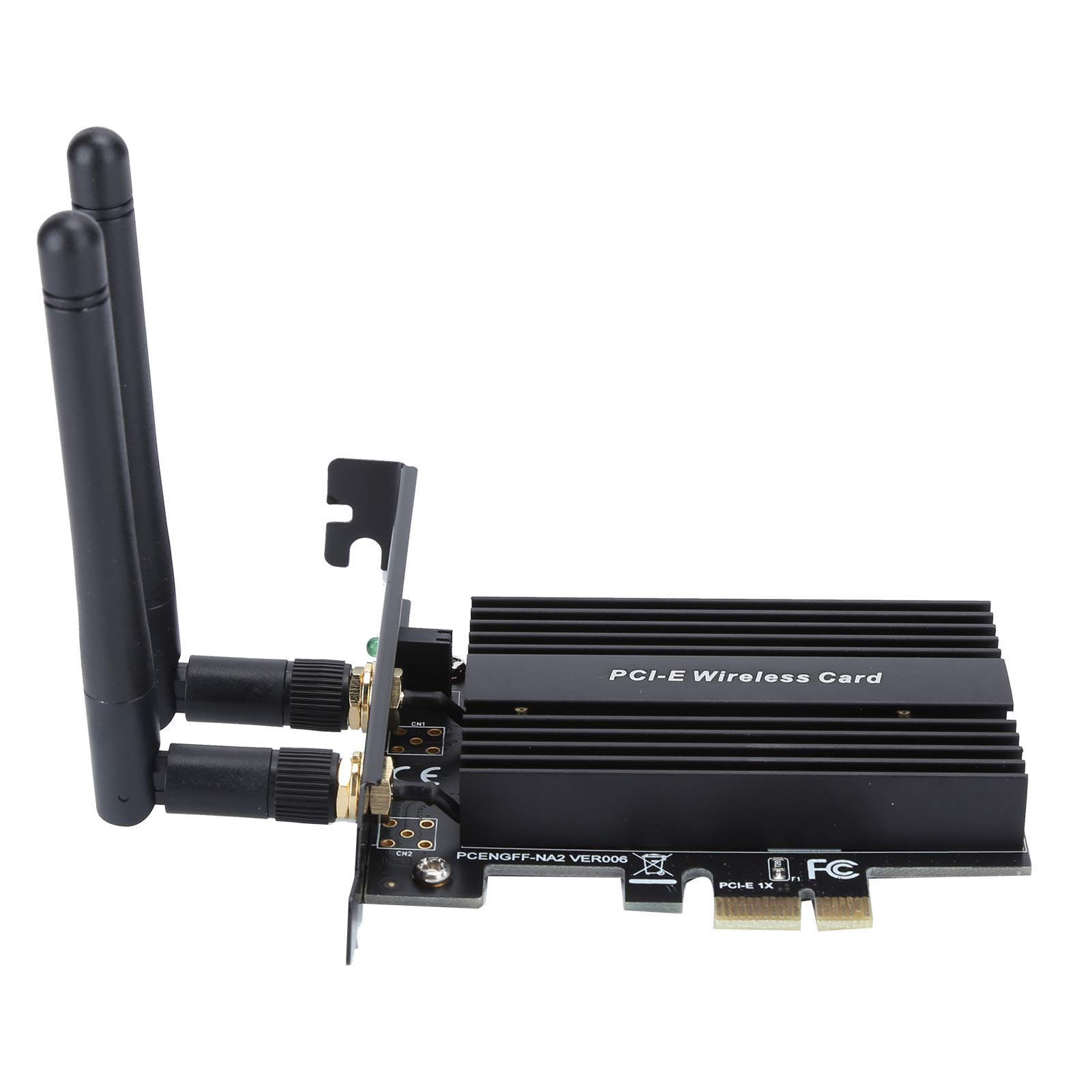 Jectse Adaptateur PCI Express WiFi 6, connectivité sans Fil Ultra-Rapide 3000Mbps pour Ordinateurs de Bureau avec Chipset AX200 2.4G/5Ghz (Black)