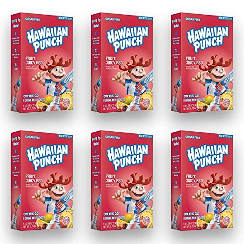 Hawaiian Punch Sugar-Free Juicy Red Powdered Drink Mix 6 Count of 8 packets each for Total 48 Sticks bundle packaged by D'Elite Box image 5