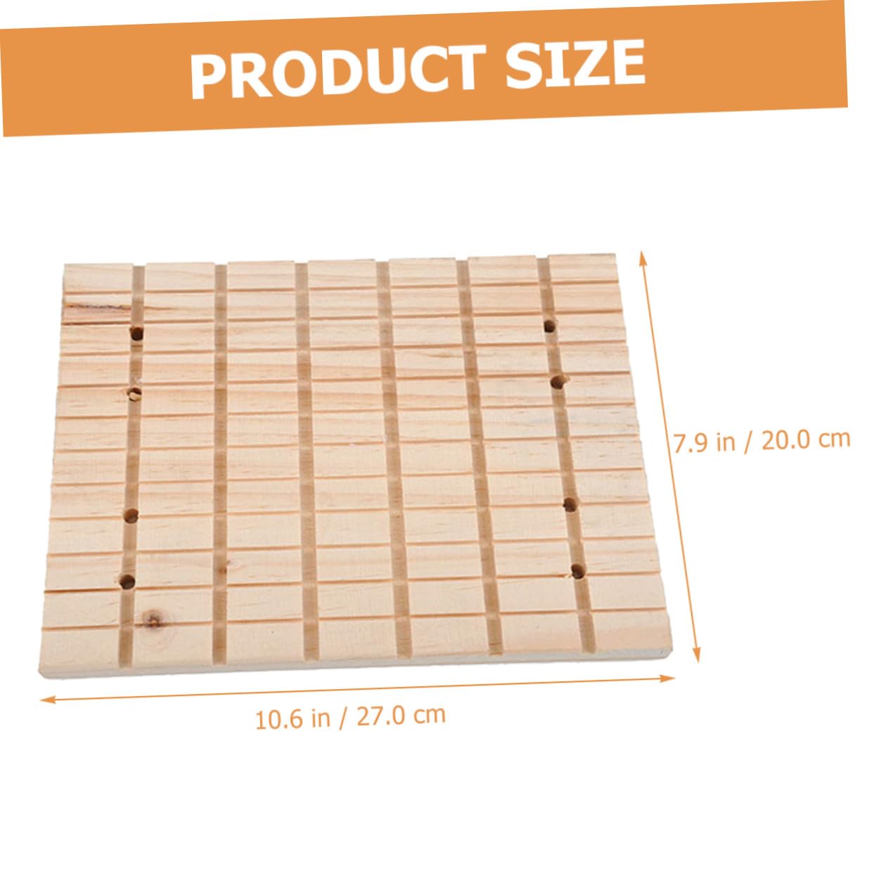 Abaodam Tavola per Macinazione Domestica in Legno 27x20x1,5 Cm per Piccoli Animali, Tiragraffi per Conigli, Furetti e Roditori, Accessorio per Cura Artigli e Gioco