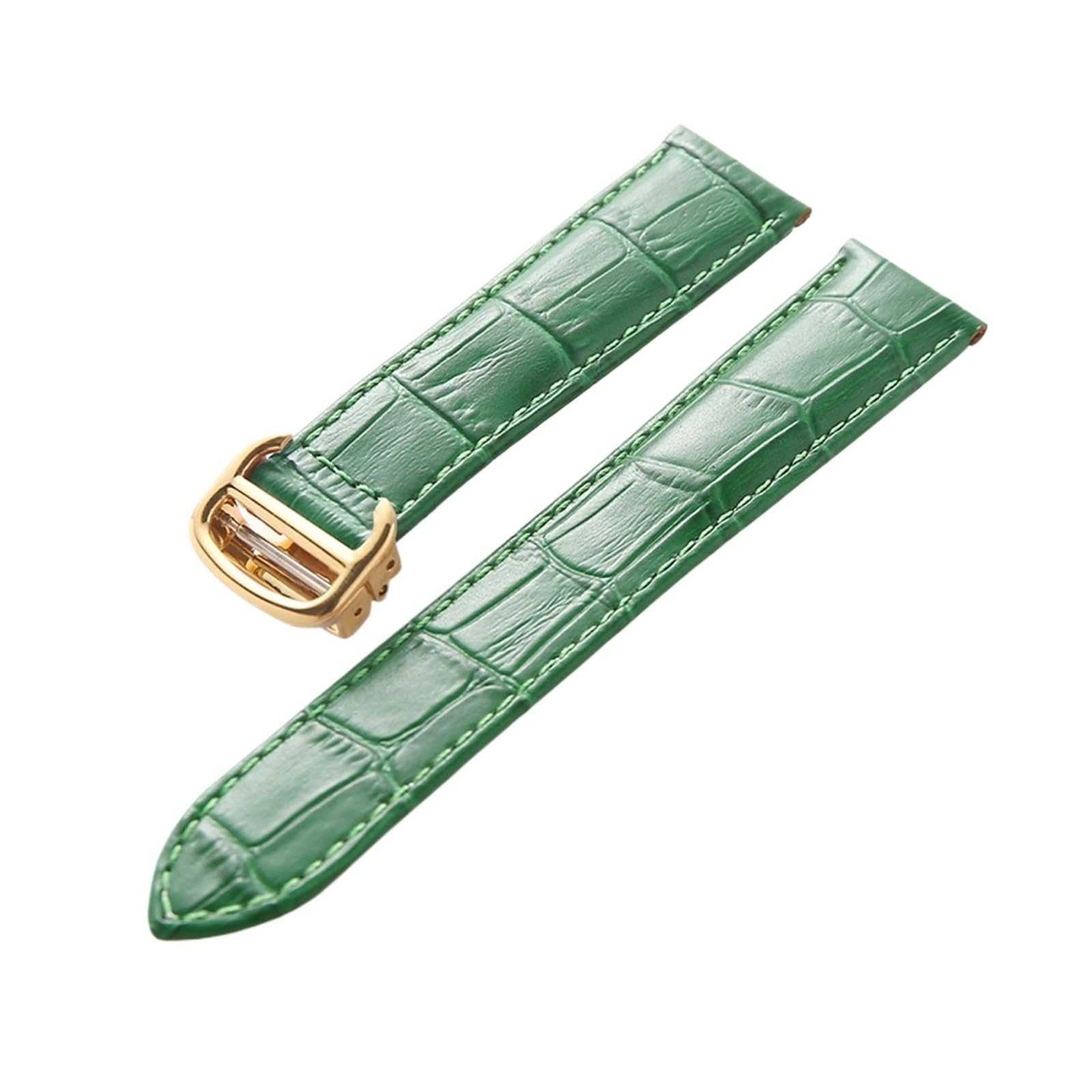 HMFANG Lederband Kopfschicht Rindsleder Ersatz Kompatibel Mit Cartier Blue Balloon Uhrenarmband Herren- Und Damenarmbandzubehör