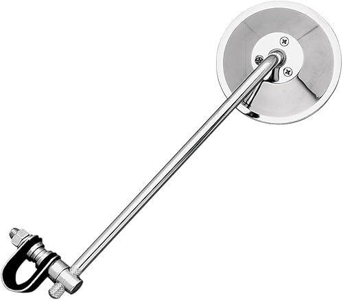 Emgo Espejo con vástago de 10" con 3 tamaños Clmp - 20-06810