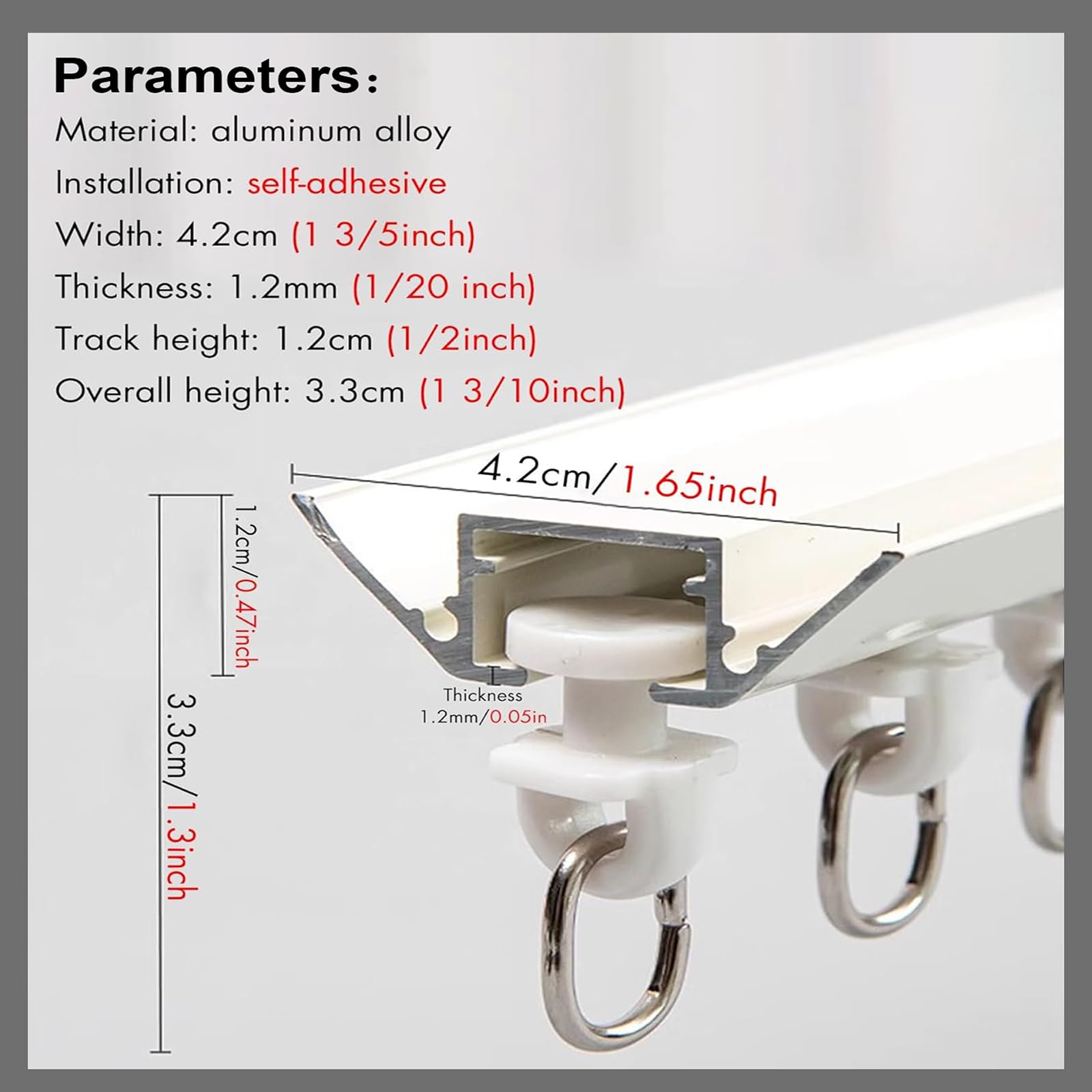 Système de tringle à rideaux double robuste - Roulettes silencieuses - Séparateur de pièce pour salon, chambre et dressing (2,1 m / 6,9 pi, noir) - Fonctionnement fluide et utilisation polyv