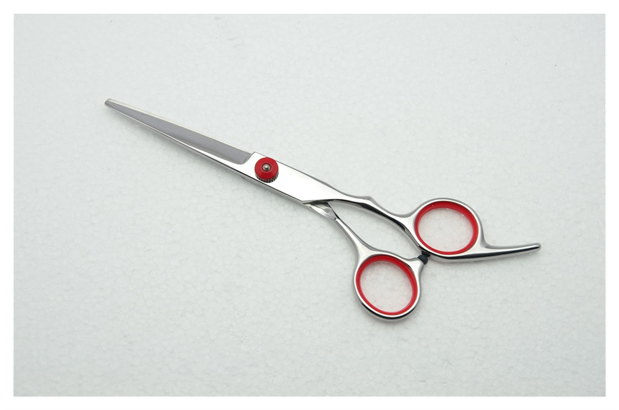 RWRAPS Rote Schraubenschneideschere, Effilierschere, Friseurschere, Friseur, Haarschere (Farbe: 2 Stück mit Etui) (Ausdünnung mit Etui)