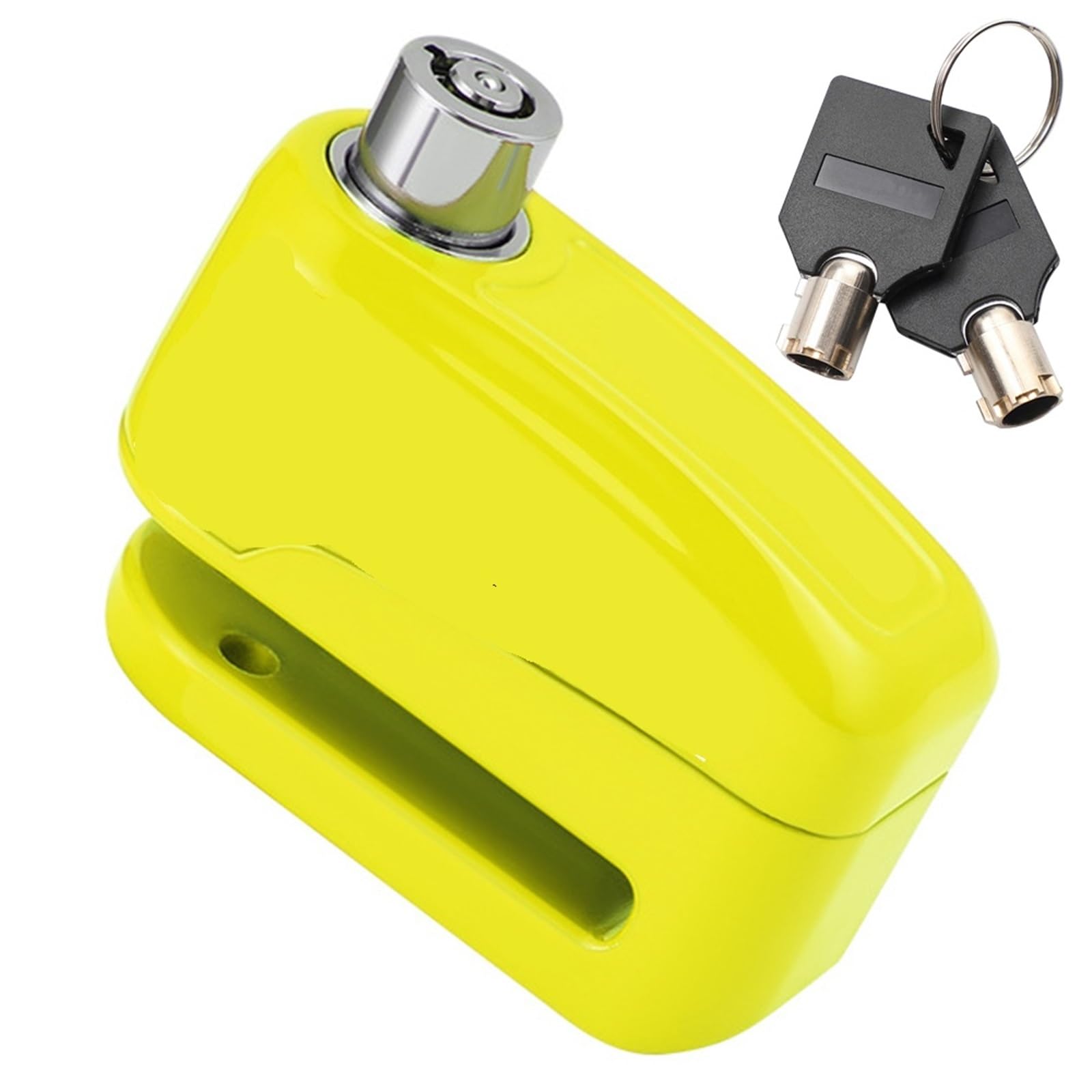Chain Lock Motorcycle Alarm Wheel Disk Brake Lock Anti Theft Rotor Padlock Waterproof Accessories Motorbike Lock(Green)