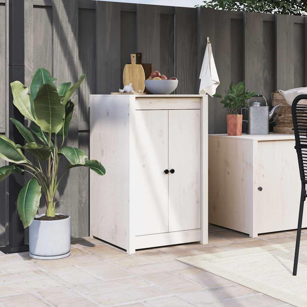 MEPPEL - Porta da cucina per esterni, in legno di pino, bianco