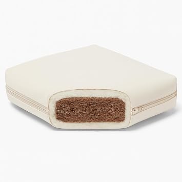 Mokee Natural Baby Cot Mattress, Breathable Mattress For Babies, Coconut Fibre and Natural Wool, Hypoallergenic Cot Bed Mattress 140 x 70