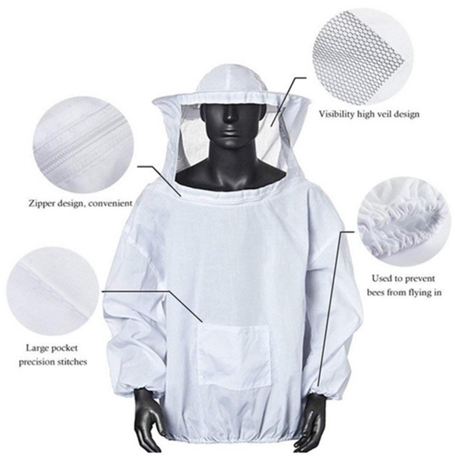 Traje de apicultura con gorro, equipo antipicaduras, ropa agrícola, mono.(Pink)