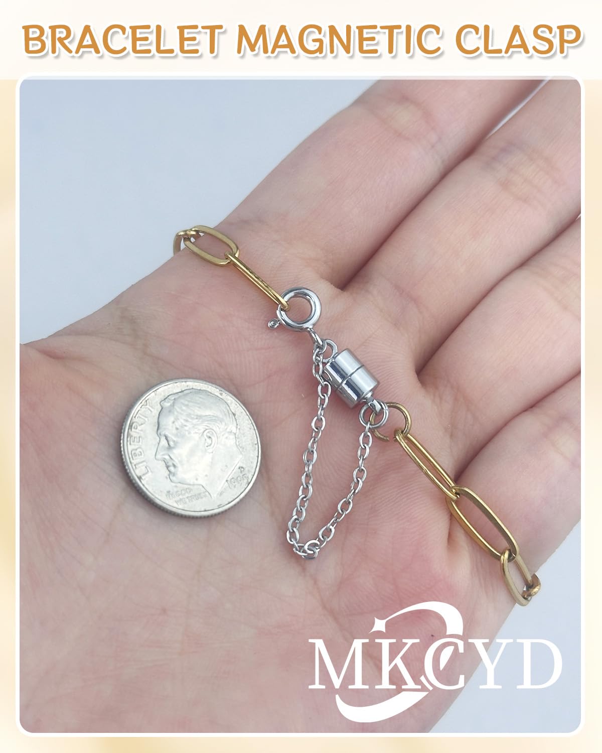 Amazon.co.jp: MKCYD 8個 磁気ブレスレットクラスプと留め具 安全