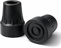Vista 10 de Vive Quad Cane Tips - Heavy Duty 1/2 inch Replacement Rubber Foot - Black Attachment Base Grip - Accessories for Walking and Standing Stick